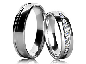 Ocelové snubní prsteny - 002